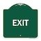 Signmission Designer Series Sign-Exit 1, Green & White Aluminum Architectural Sign, 18" H, 18" L, GW-1818-24042 A-DES-GW-1818-24042 - alternate 1